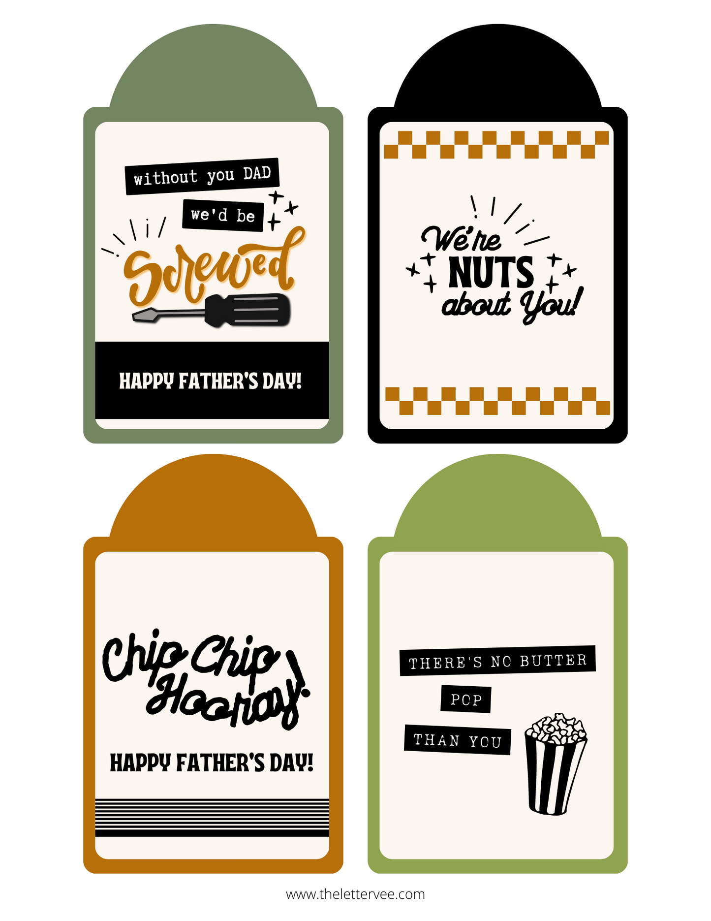 Father's Day Tags and Flags | Printable tags