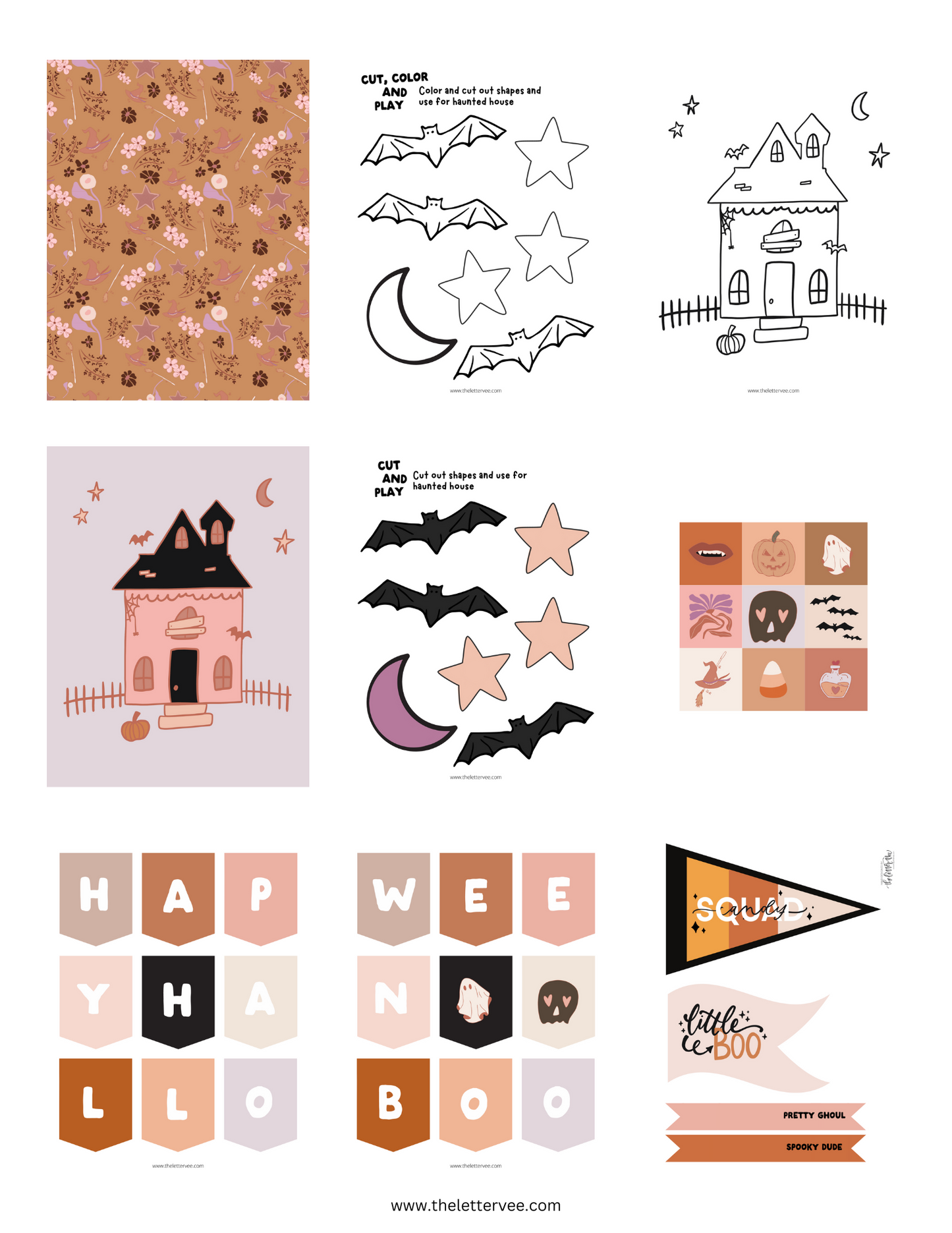 Doll House Halloween Collection | Printable Play