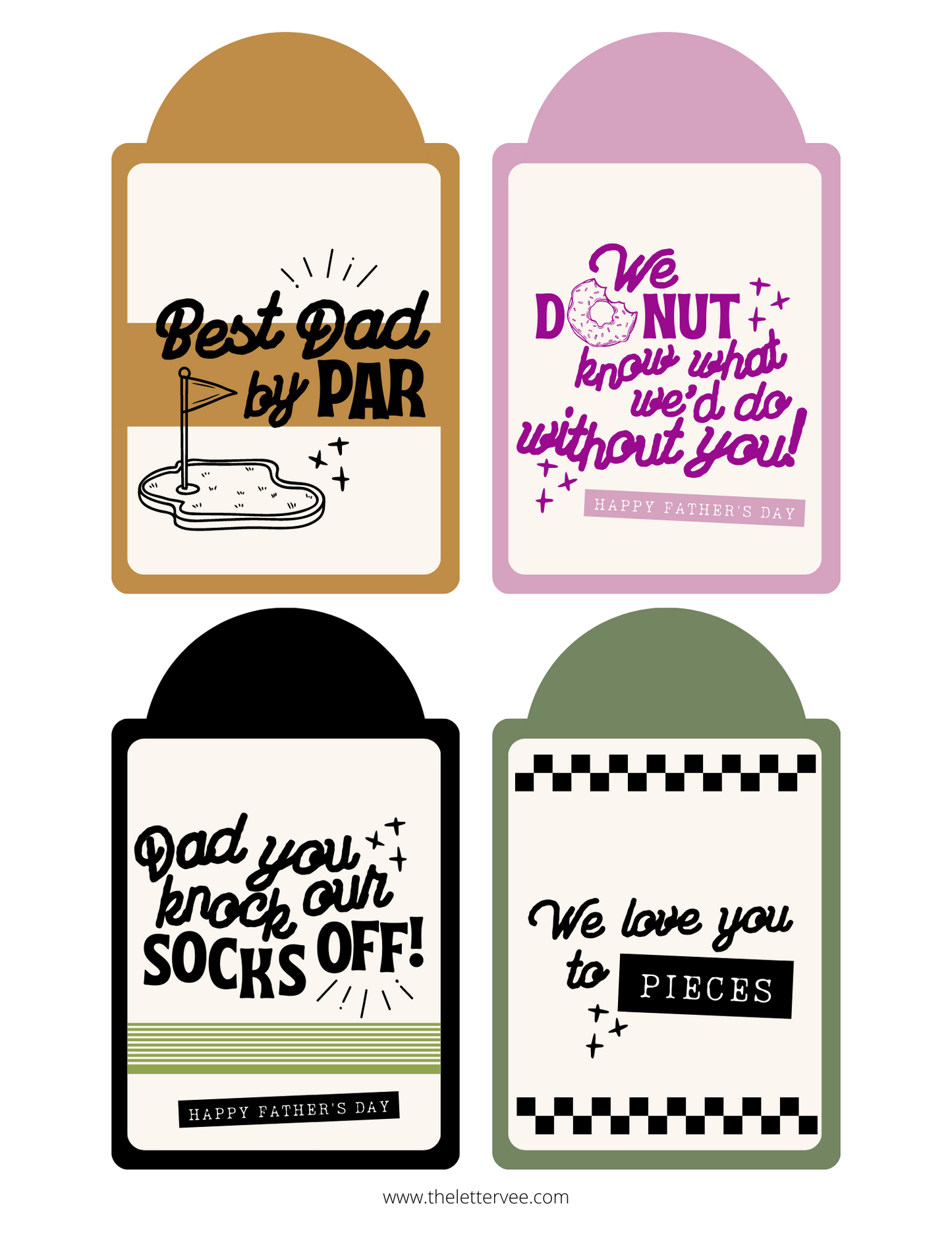 Father's Day Tags and Flags | Printable tags