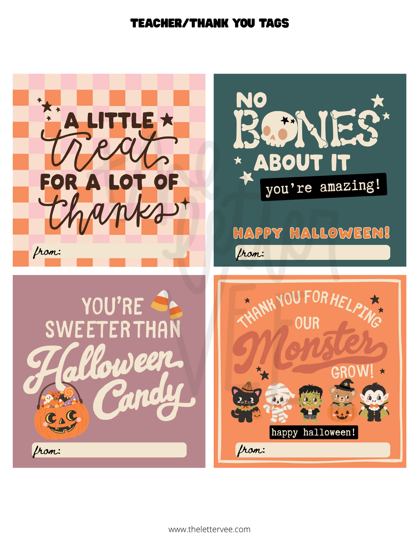 Halloween Vol. 6 Flags + Tags | Printable pennants and tags