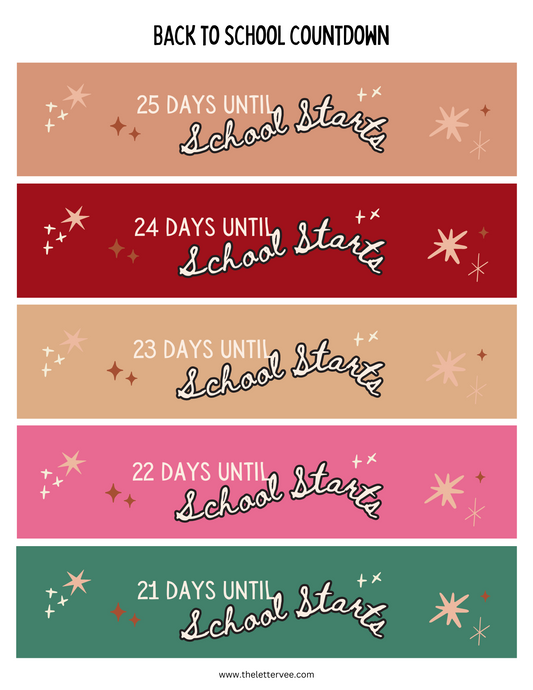 Back to School Countdown | Summer