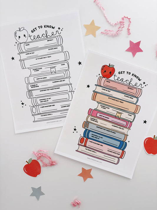 Get to know Teacher Printable | Printable Activity