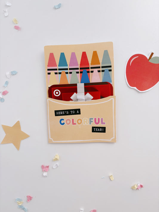 Crayon Gift Card Holder | Printable Gift Card Holder