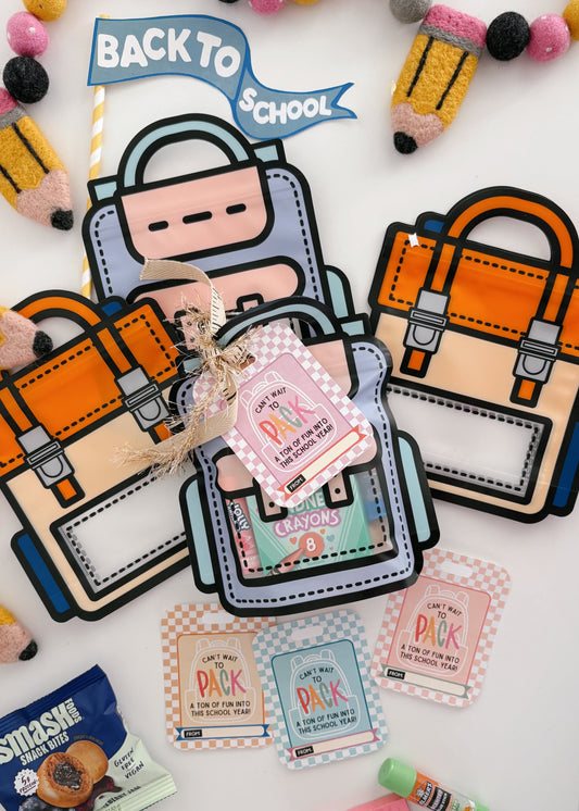 Can't wait to PACK fun into this school year tags | Back to School tags