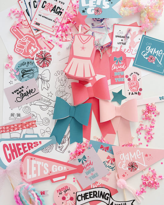 Cheerleading Party & Team Spirit Bundle | Printable Collection