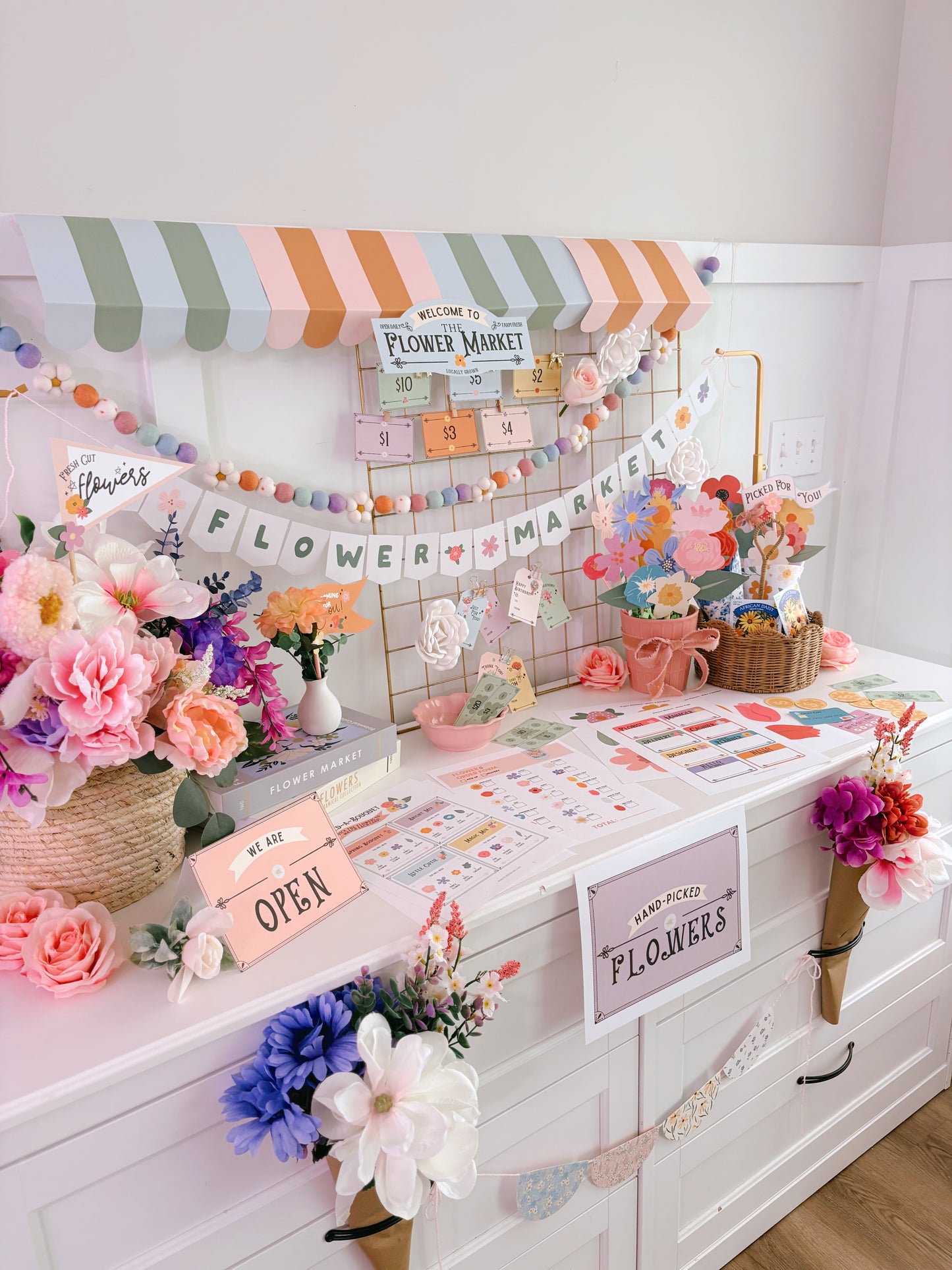 Flower Market Pretend Play Collection | Printable Play