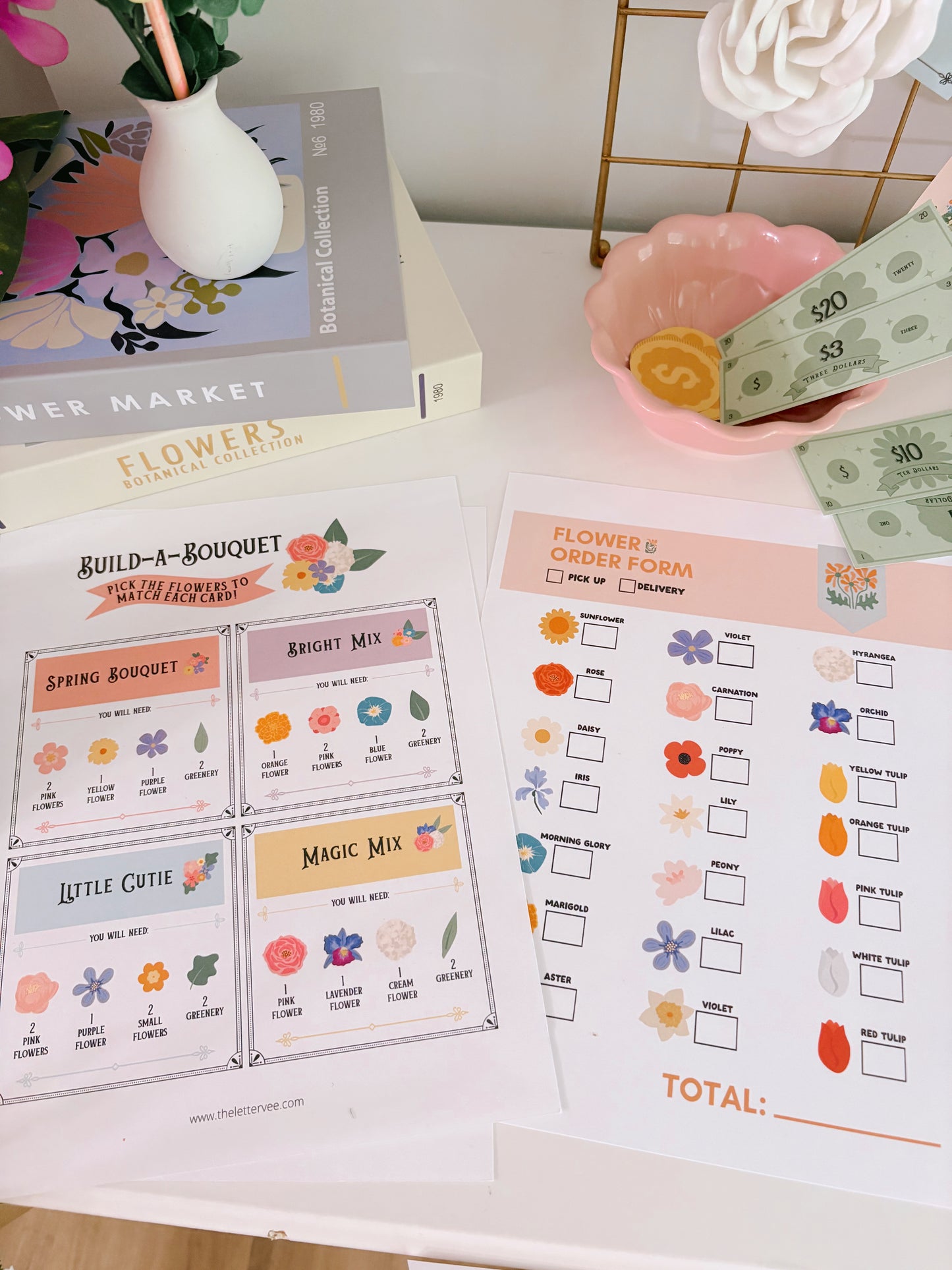 Flower Market Pretend Play Collection | Printable Play