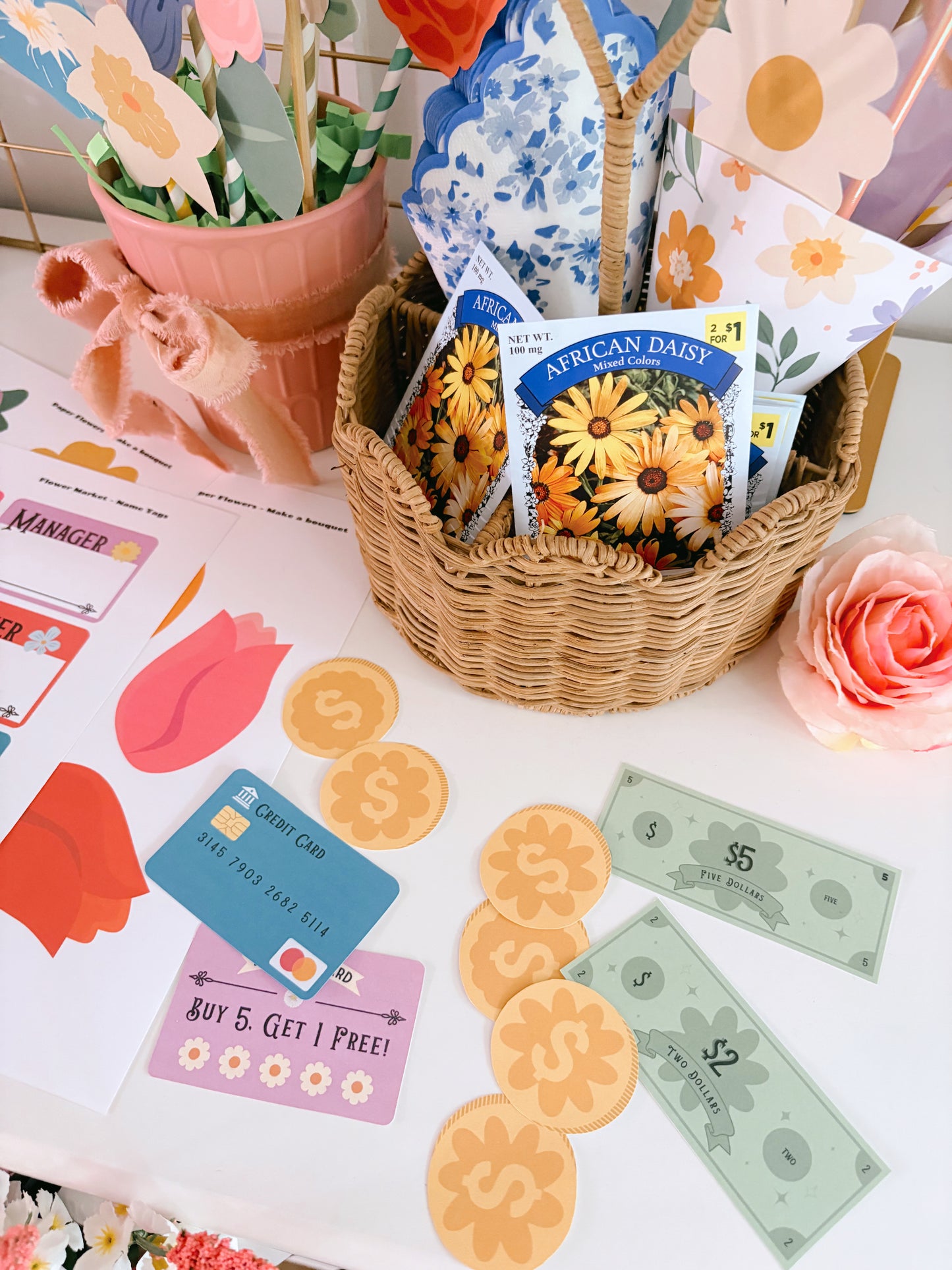Flower Market Pretend Play Collection | Printable Play