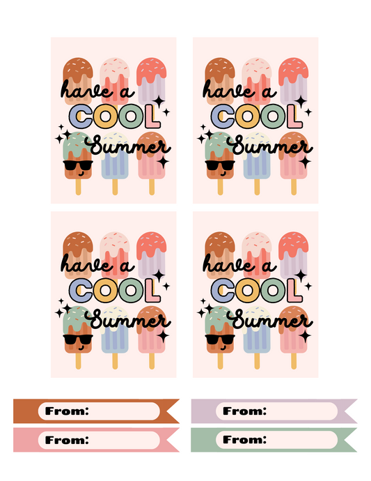 Have a cool Summer | Printable tags