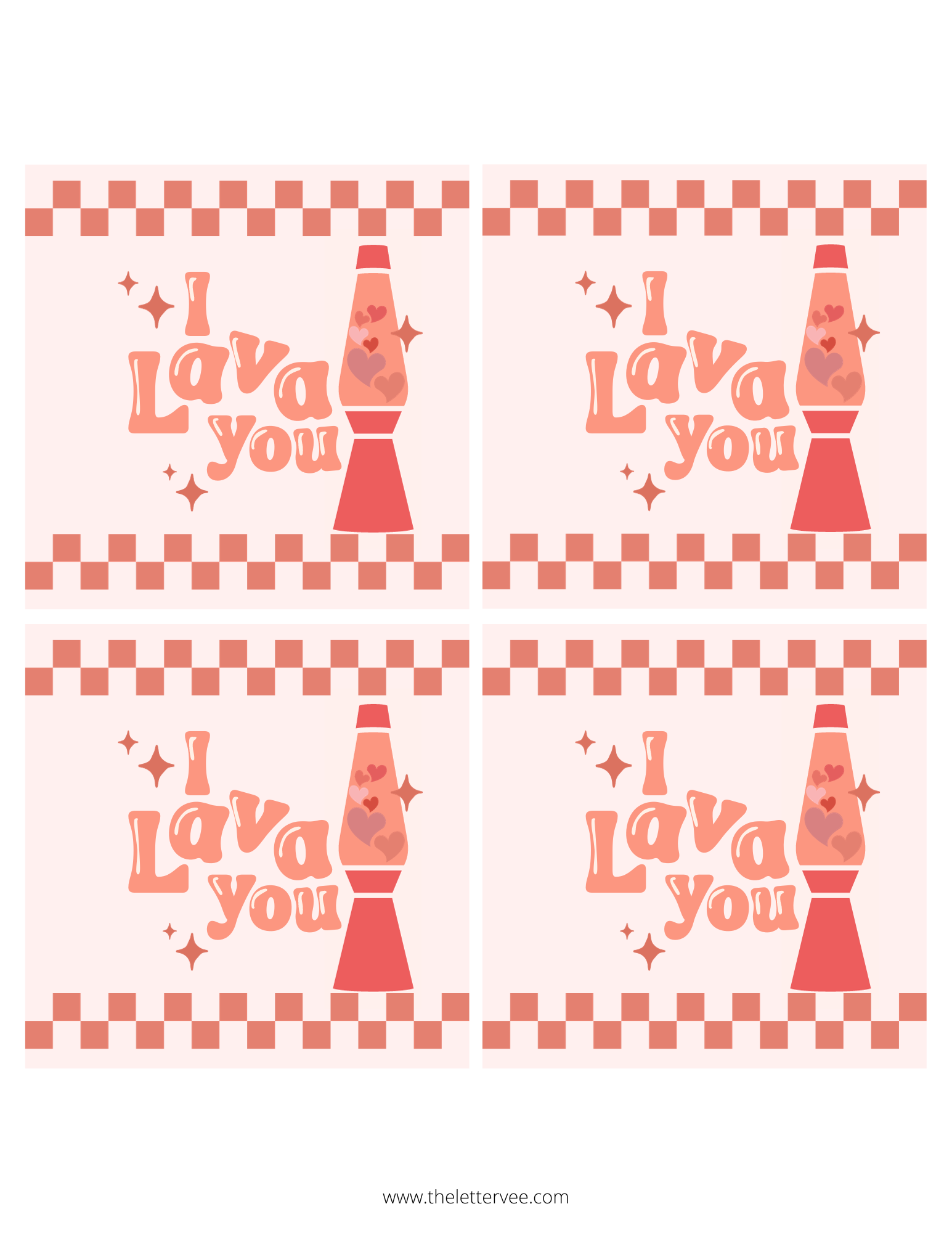 I Lava You Valentines | Printable Valentines – The Letter Vee