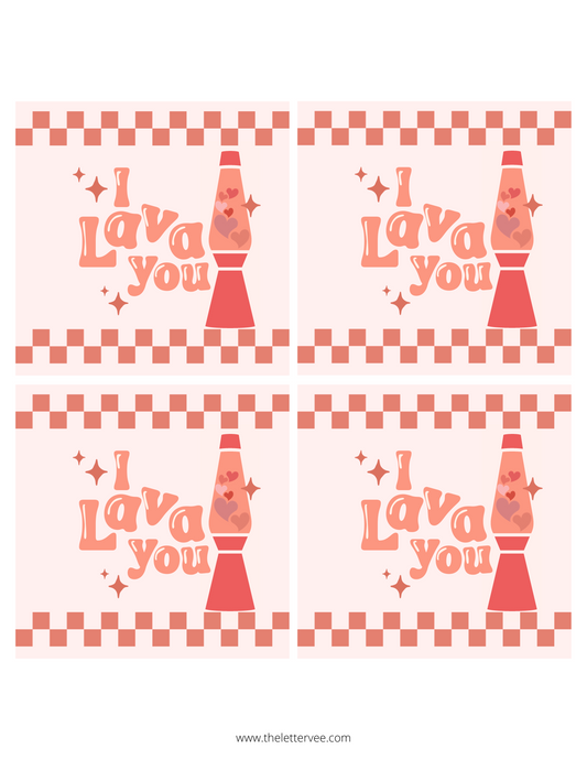 I Lava You Valentines | Printable Valentines