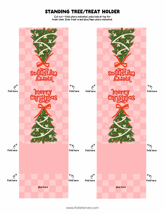 Standing Tree Treat Holders| Printable gift holder