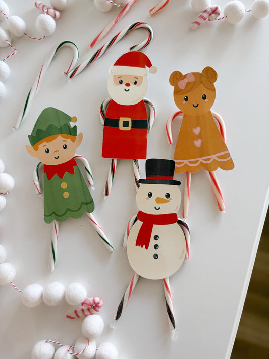 Candy Cane Friends| Printable Craft