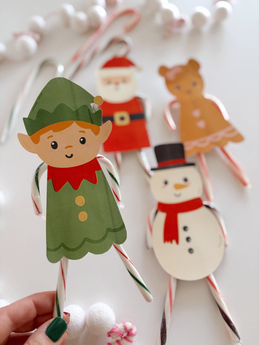 Candy Cane Friends| Printable Craft