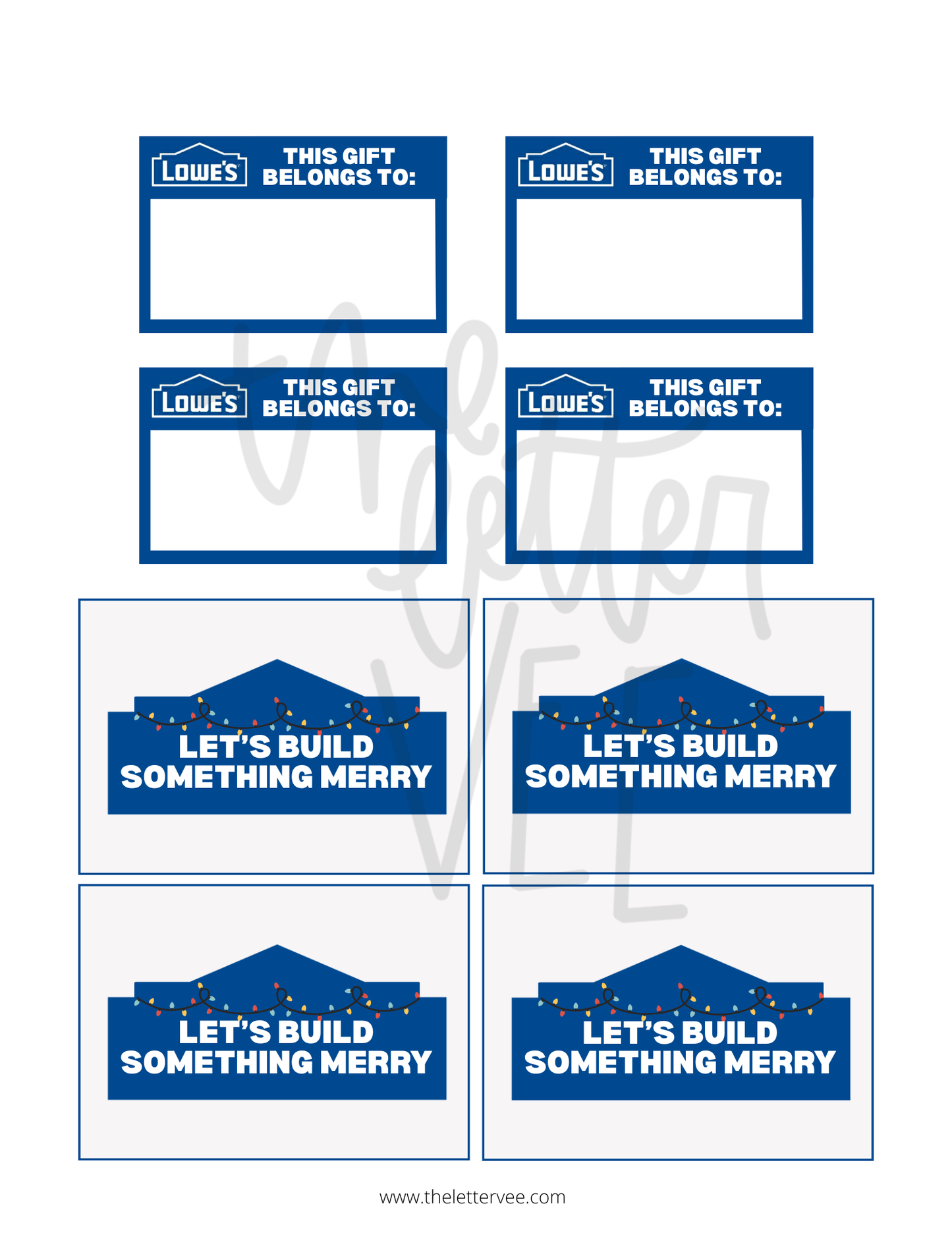 Lowe’s gift tags | printable gift tags