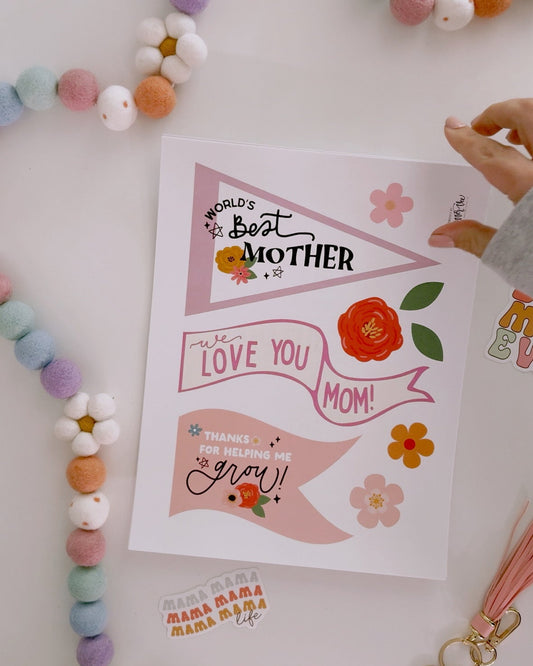 Mother’s Day Floral theme | Flags + Tags