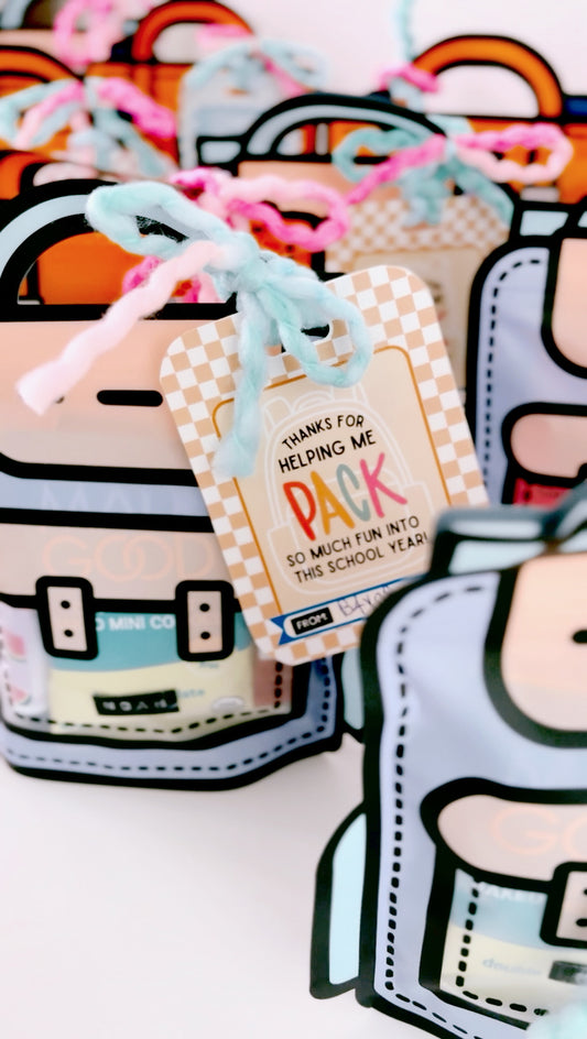 Thanks for helping me PACK so much fun into this school year tags | End of School/Summer Tags
