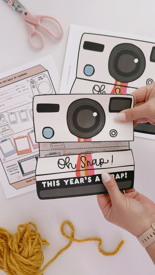 Snap Shot end of the year memory craft | printable activity page