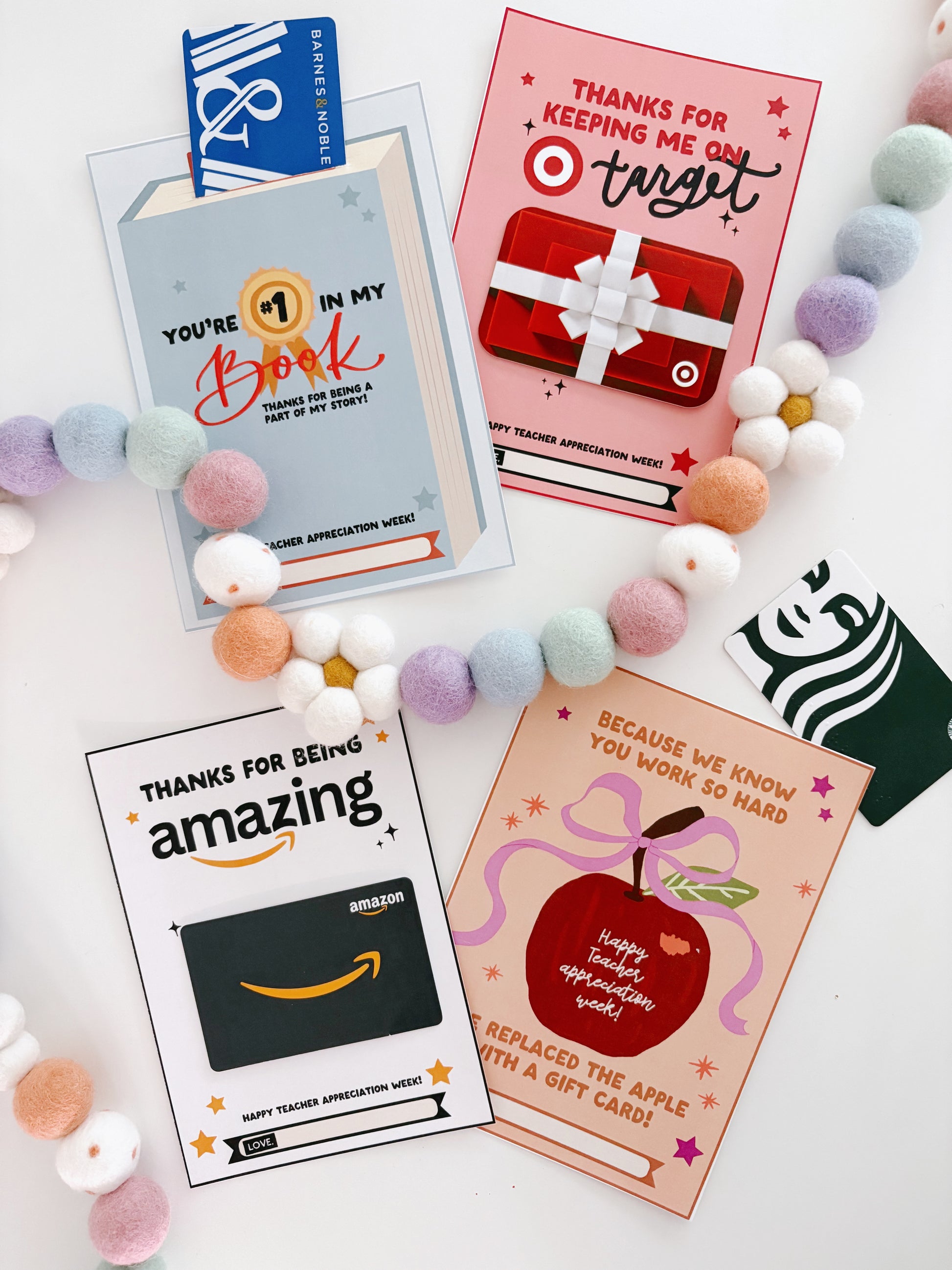 gift card binder Teacher Appreciation Gift Card Holders