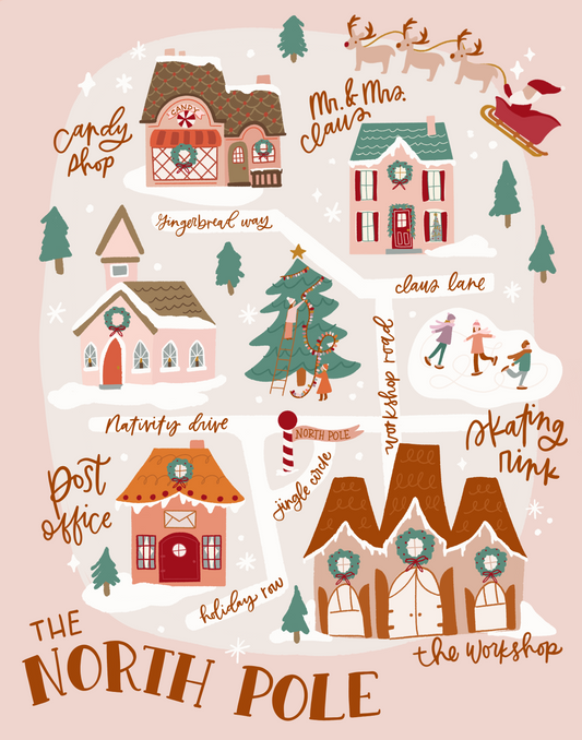 North Pole Print | Framable Art Prints