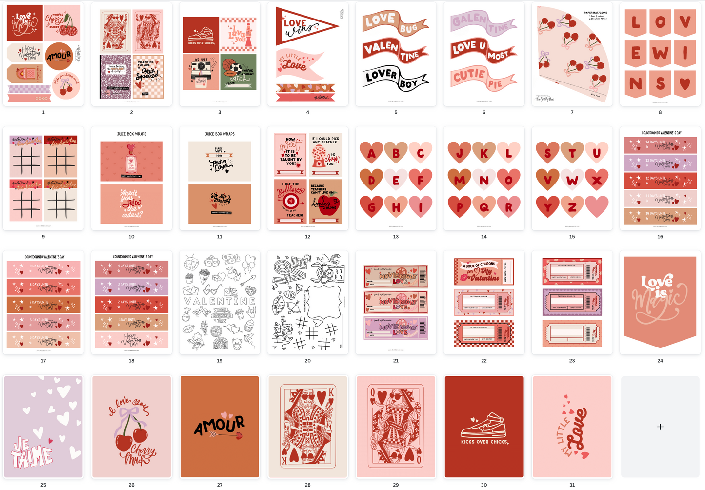 Valentine 2024 Collection | Printable Valentines