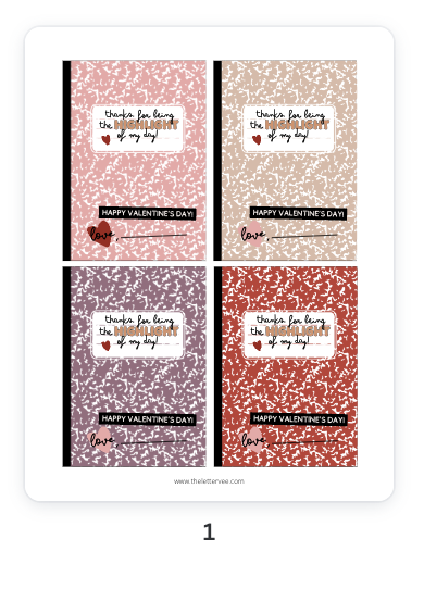 Highlight of my day Valentines | Printable Valentines