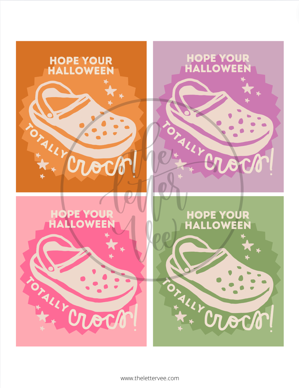 Hope your Halloween totally CROCS | Printable tags