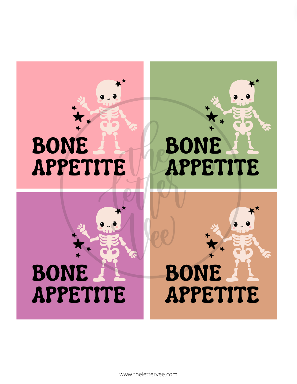 Bone Appetite | Printable tags