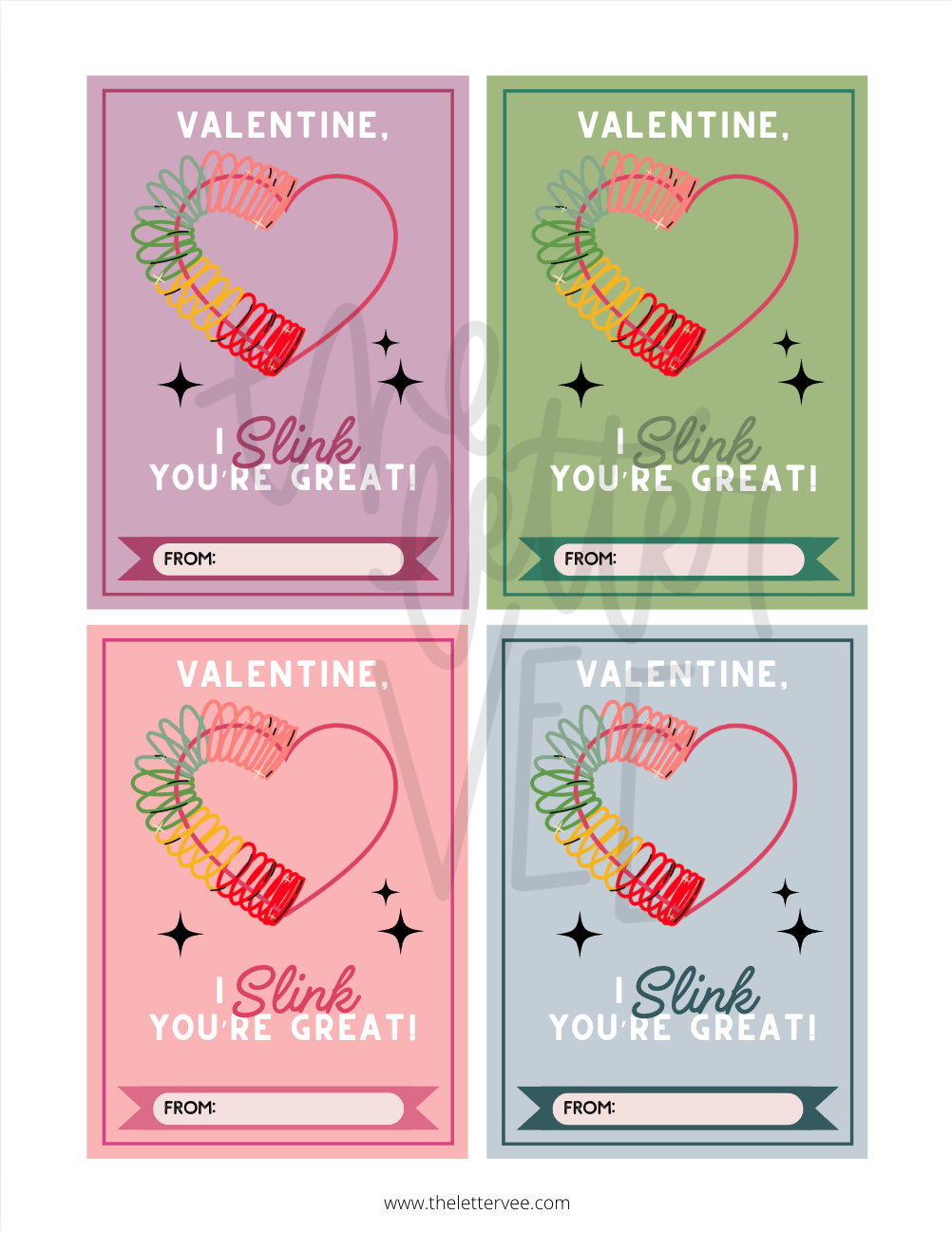 I SLINK you're great Valentines | Printable Valentines – The Letter Vee