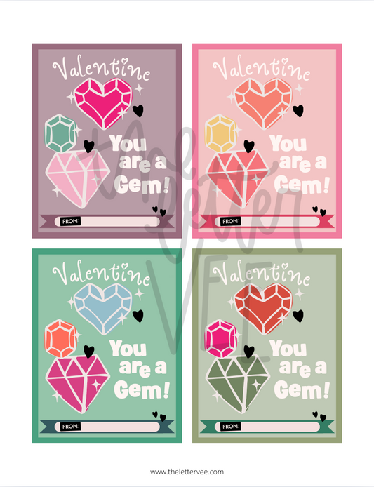 You're a GEM Valentines | Printable Valentines