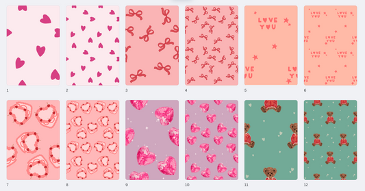 Valentines 2025 repeating pattern | Repeatable patterns