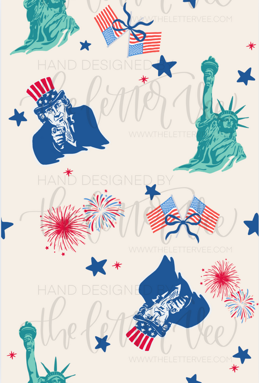 Stars & Stripes Seamless Pattern Bundle | 4th of July Digital Backgrounds (10-Pack Download)