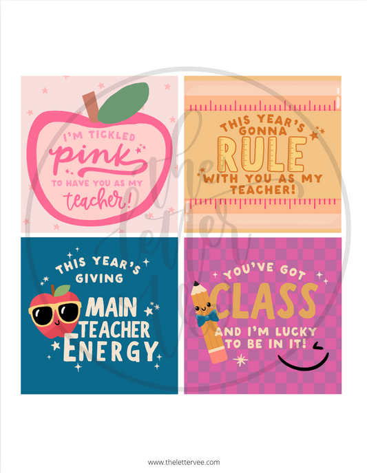 Teacher Gift Tags | Back-to-School Printable Tags