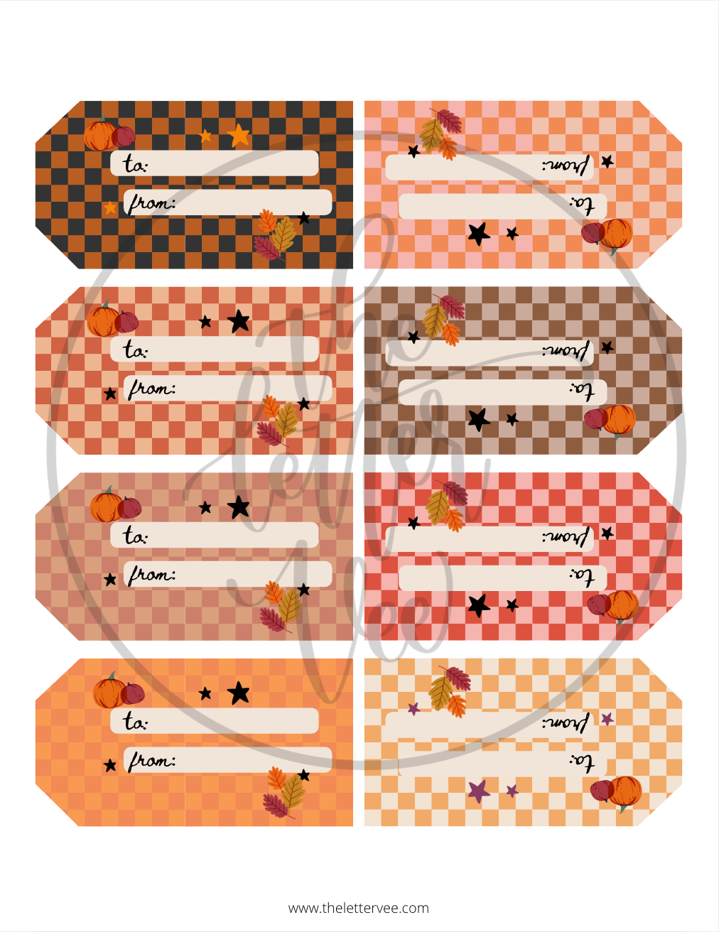 Thanksgiving Vol.5 Flags + Tags | Printable Flags and Tags