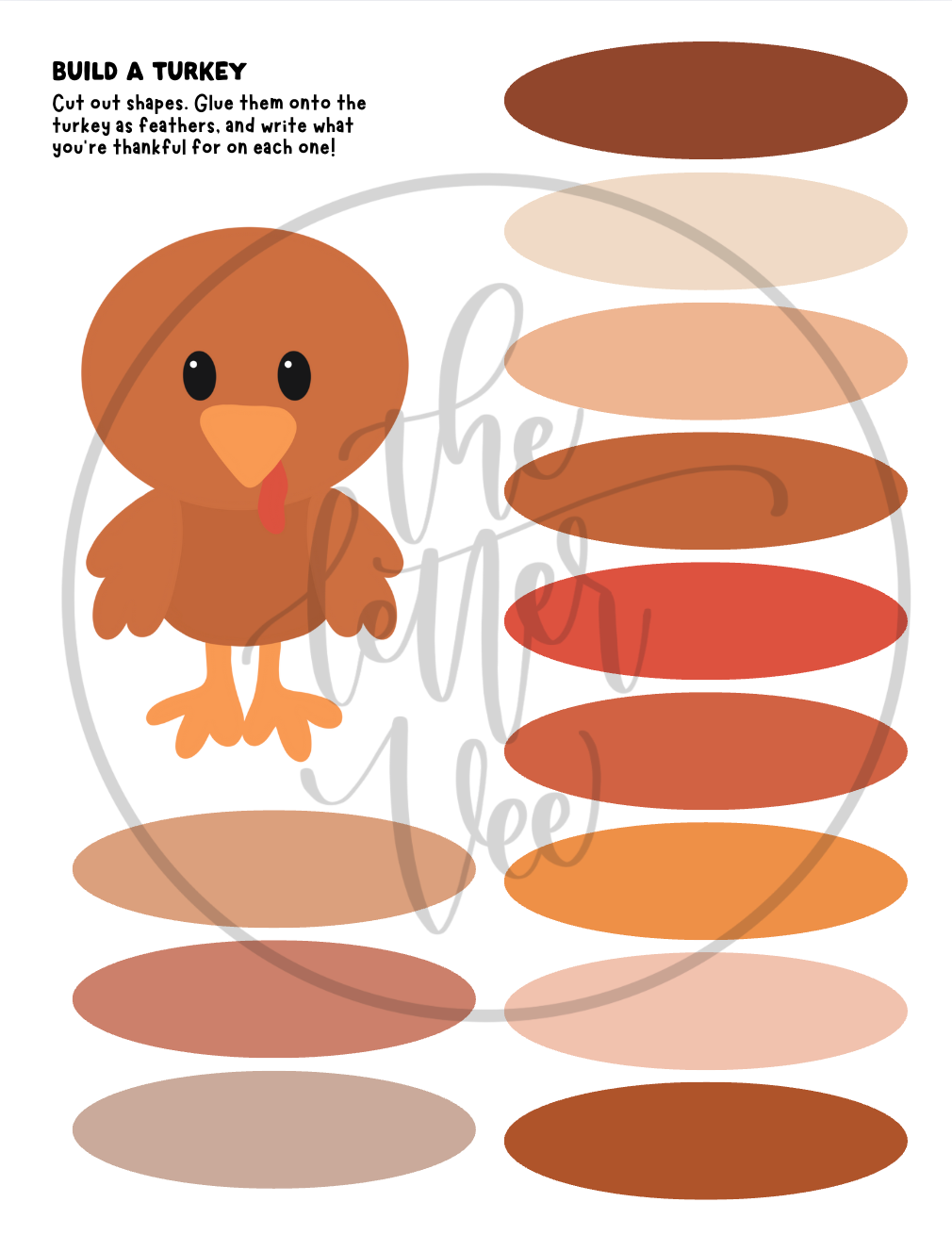 Build-a-Turkey Activity Page | Thanksgiving Activity Page