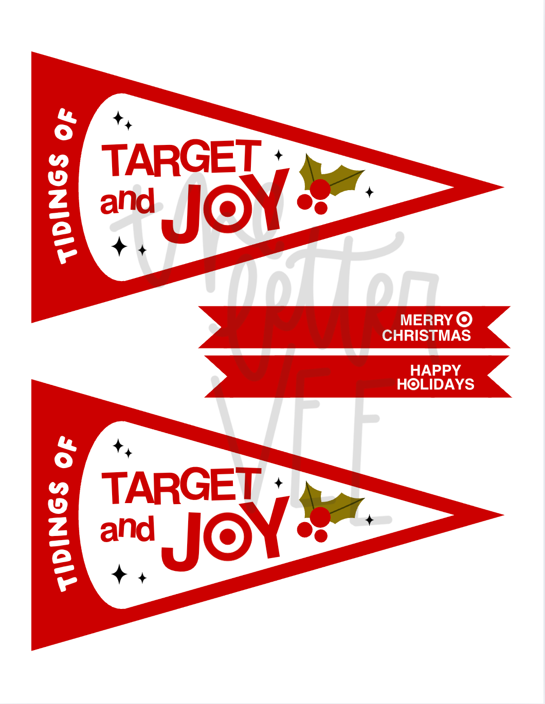 Tidings of Target and Joy | Crisp Collective X The Letter Vee Collab flags