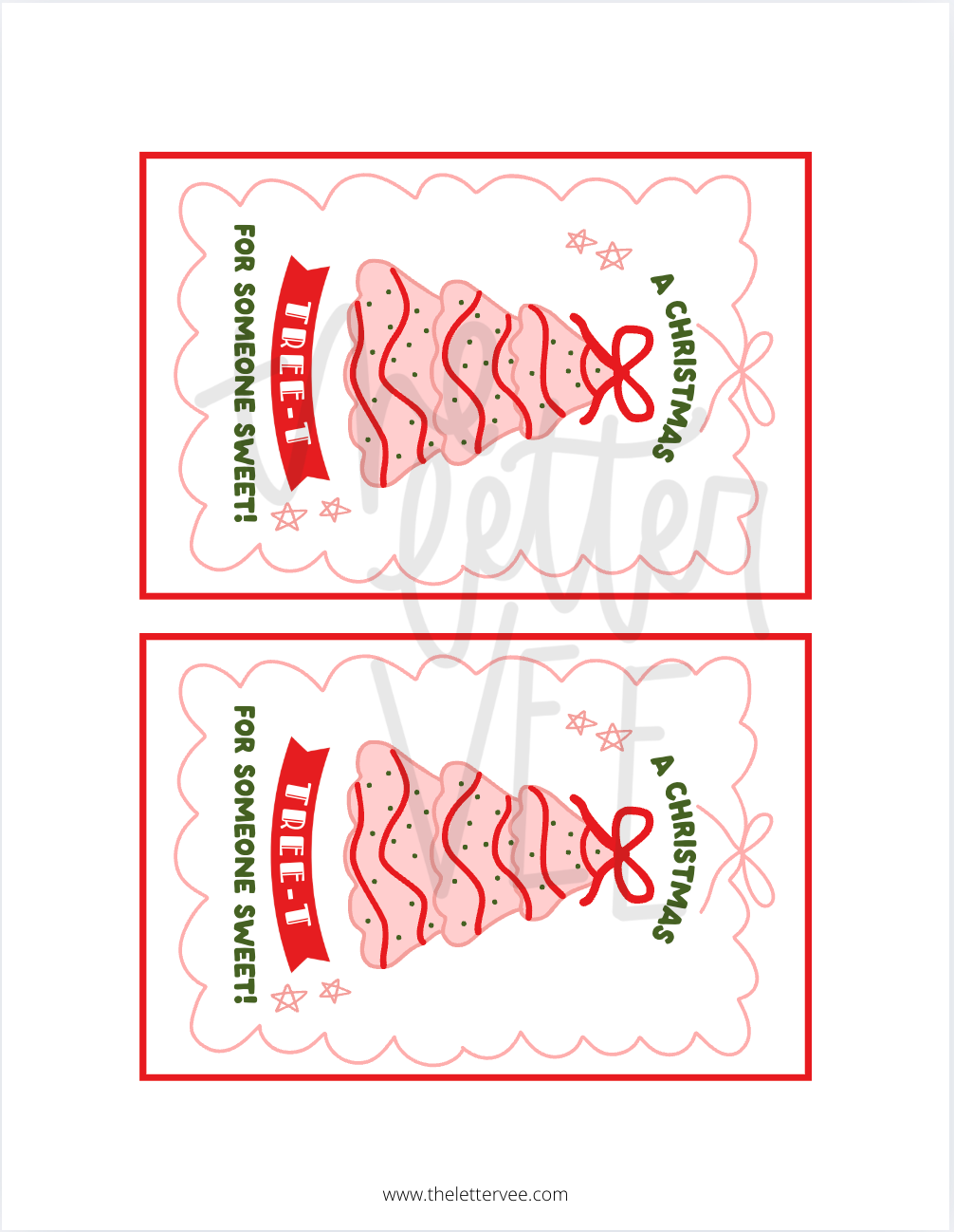 Standing Tree Treat Holders| Printable gift holder