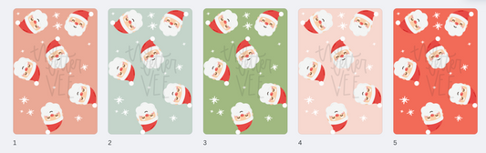 Santa Seamless Patterns 5 colors | Seamless patterns