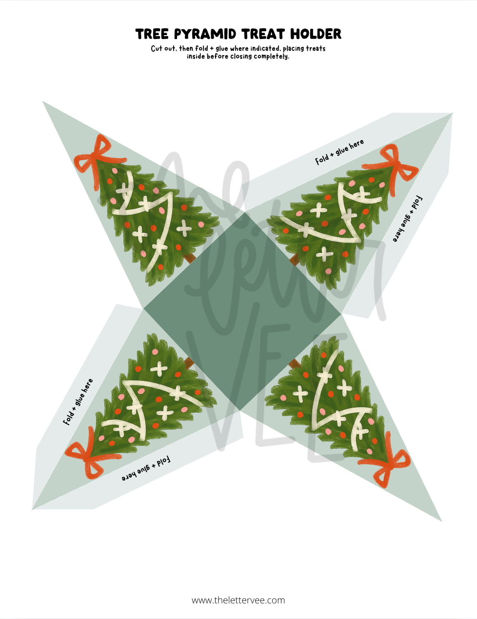 Pyramid Treat Holders | Printable Craft