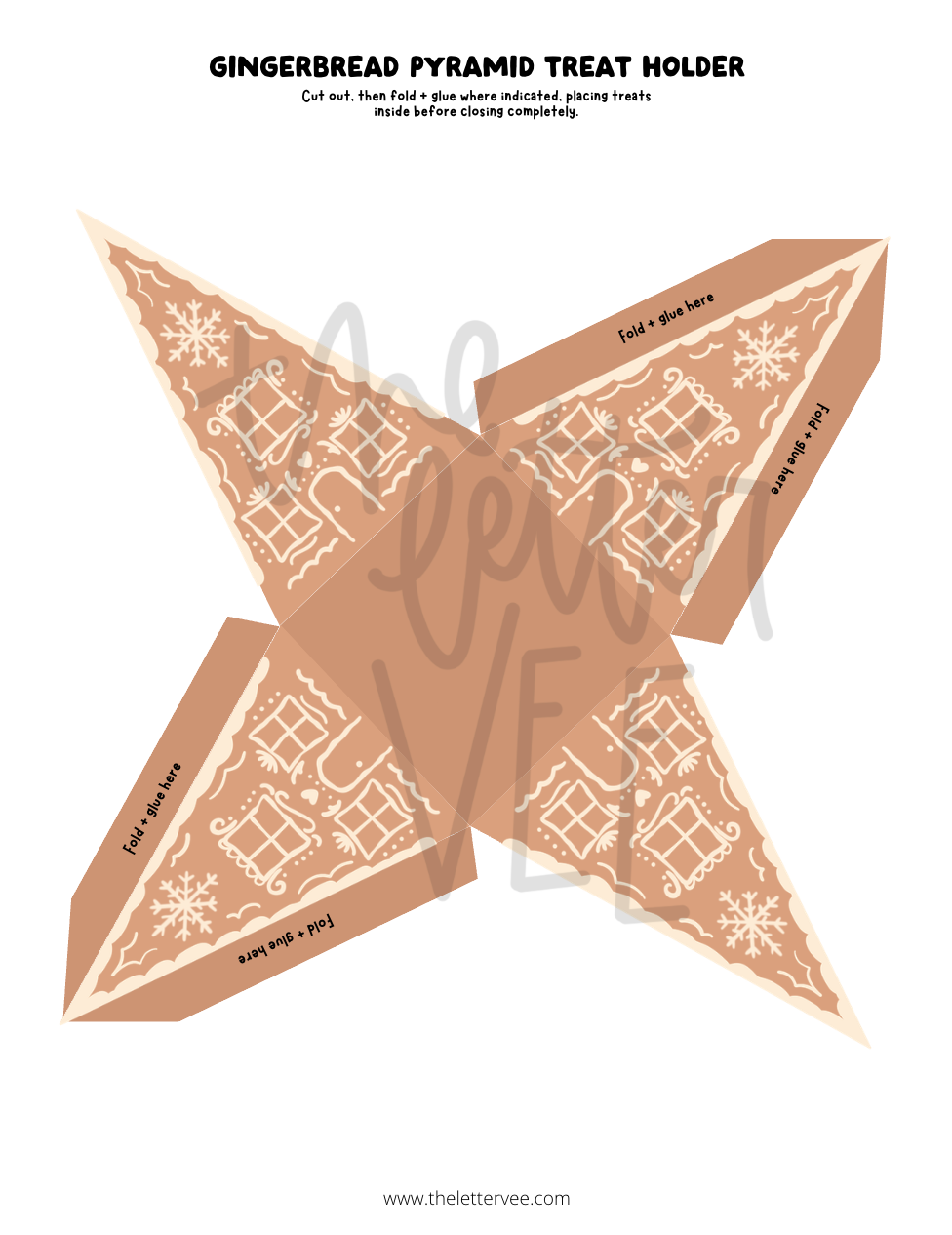 Pyramid Treat Holders | Printable Craft