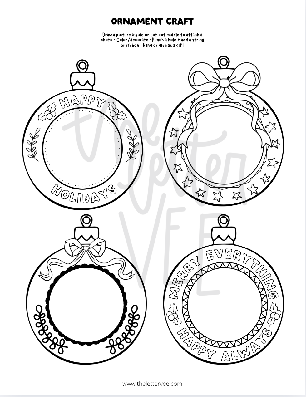 Ornament Craft | Printable Craft Activity