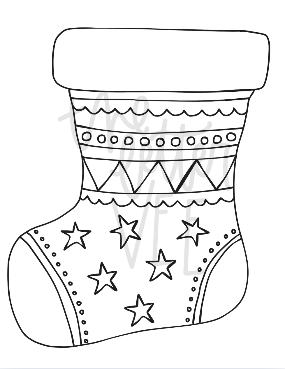 Stocking Coloring Craft | Printable Craft Activity