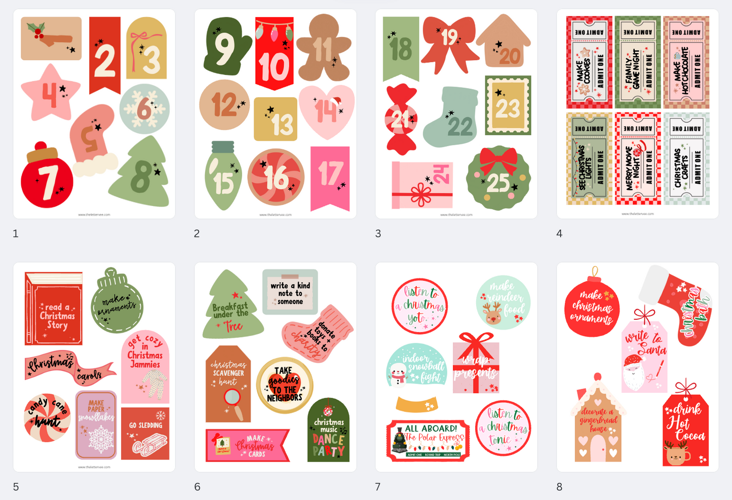 Christmas Advent Calendar | The Letter Vee X Ashley McLaughlin