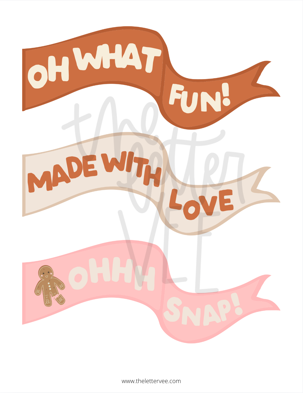 Oh Snap Gingerbread | Tags + Flags
