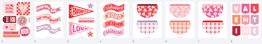 Valentine's Day Vol. 6 Flag + Tags | printable flags + tags