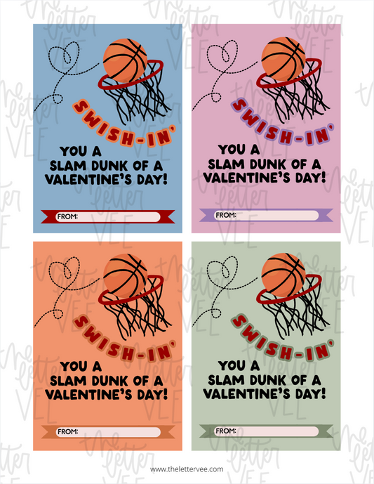 Basketball Swishin' Valentines | Printable Valentines