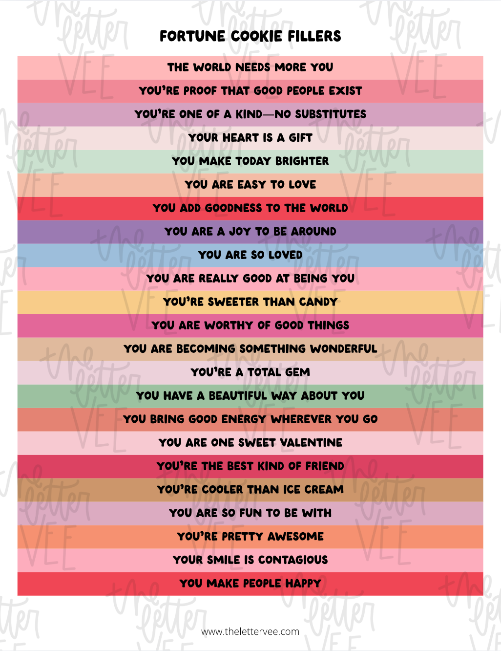 Paper Fortune Cookie Valentines | Printable Valentines