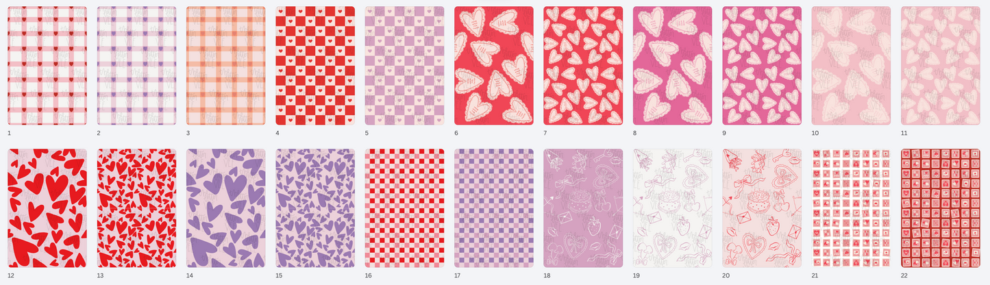 Valentines Vol. 6 Seamless Patterns | Repeatable Patterns