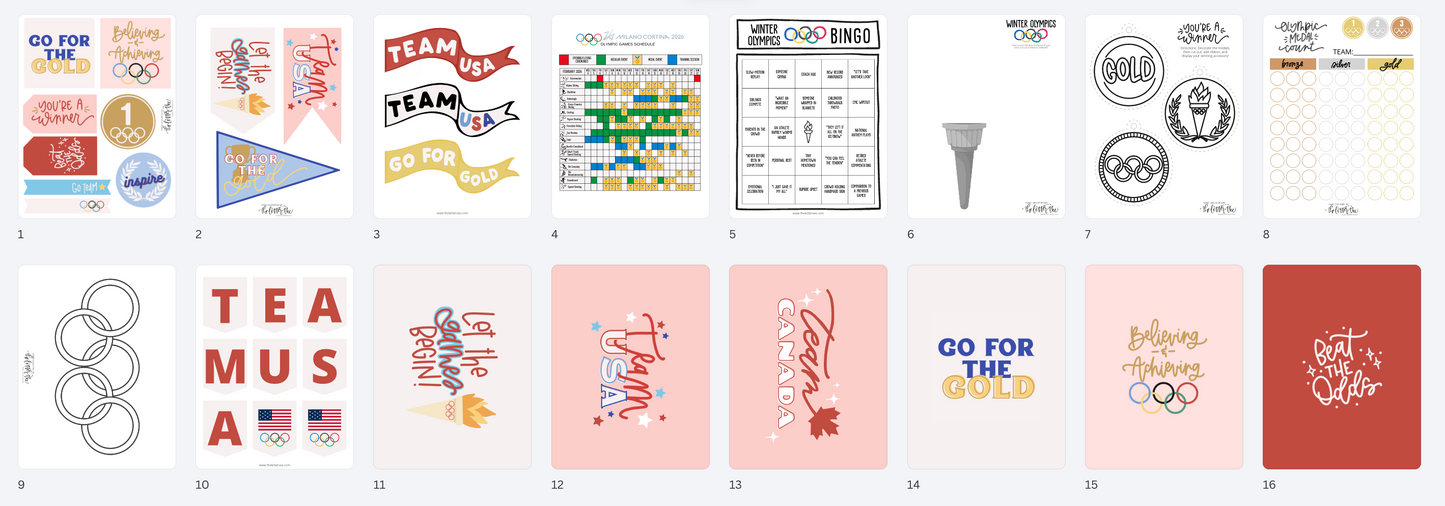 Olympic Bundle | Printable Bundle