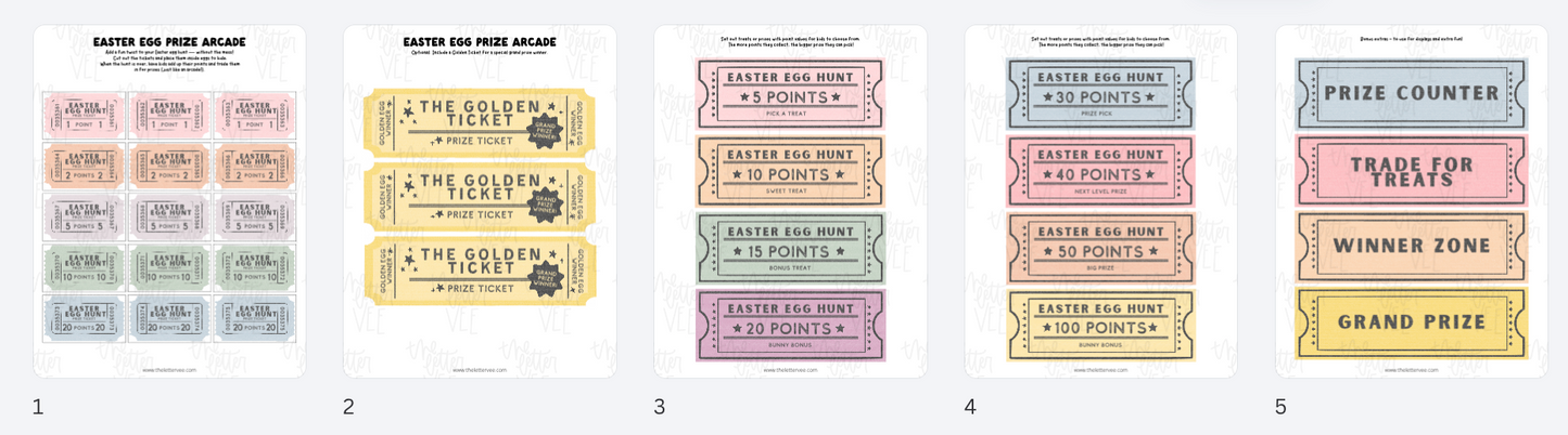 Easter Egg Prize Arcade Game | Printable Activity